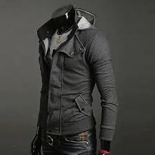 Jaqueta Casual com capuz de lã para homens